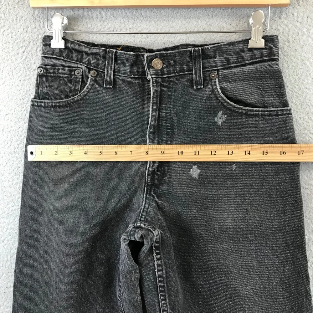 Levi Strauss 550 Mens Jeans Black Washed Relaxed Fit Denim Size 30x34
